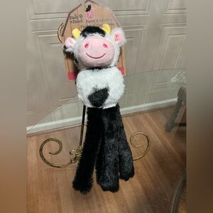 Pally Paws Very Solf  Lamb Clinker & Squeaky Plush Dog Toy - 14” Cow